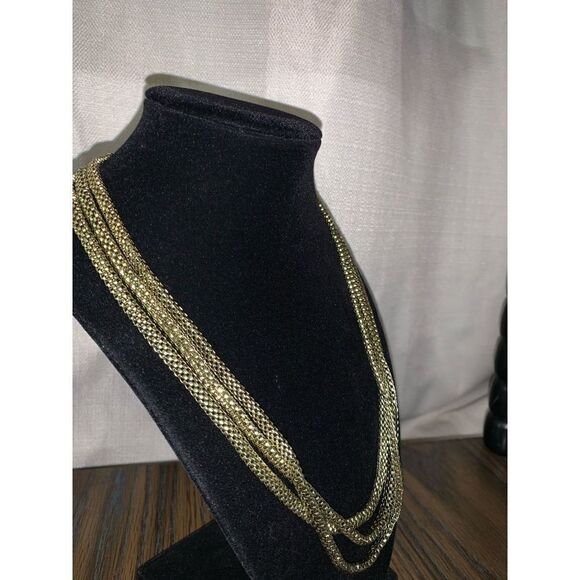 Vintage Gold Tone Snake Chain Necklace 18” - Picture 2 of 15